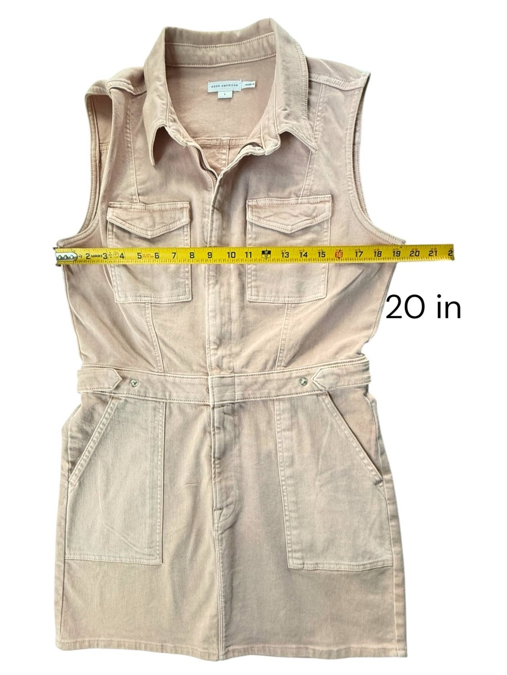 Good American Women Fit For Success Sleeveless Mini Dress Dusty Rose Size L - Picture 5 of 11